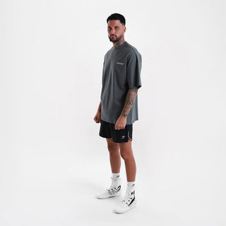 T-shirt Boxraw We Don't Play Boxing Oversize Grigio-rosa