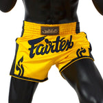 Pantaloncini kick-thai Fairtex BS1701 Giallo-Combat Arena