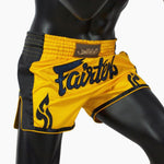 Pantaloncini kick-thai Fairtex BS1701 Giallo-Combat Arena