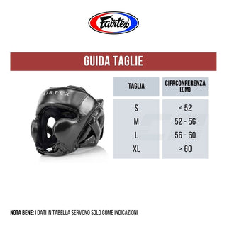 Caschetto Fairtex Pro Boxing HG18 con parazigomi