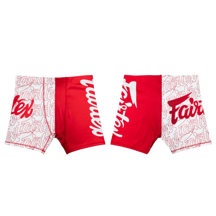 Pantaloncini a compressione Fairtex CP4 Rosso-Combat Arena