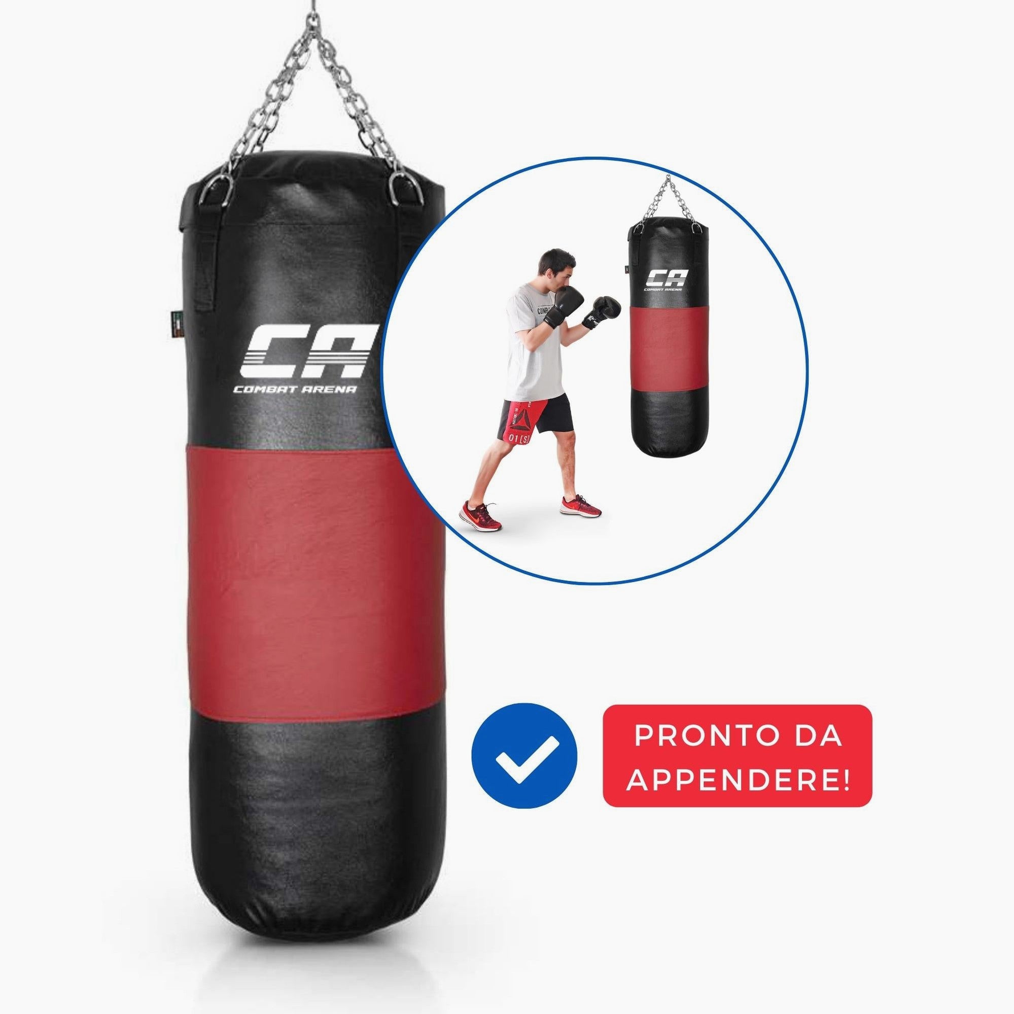 Sacco da boxe Combat Arena Fascia in cuoio 40 kg-Combat Arena