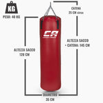 Sacco da boxe Combat Arena Training PRO 40 Kg Rosso-Combat Arena