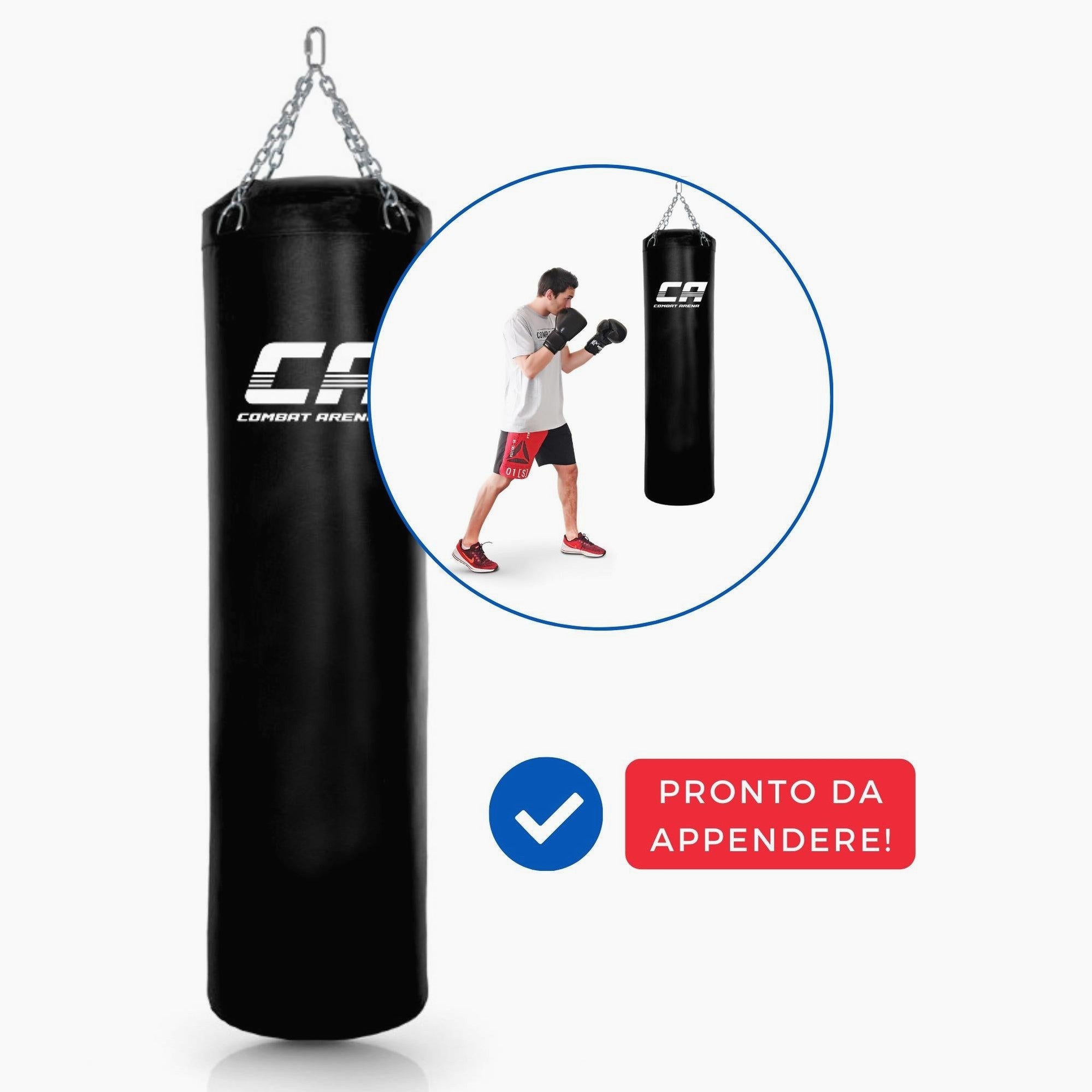 Sacco da boxe Combat Arena Training PRO 50 Kg Nero-Combat Arena