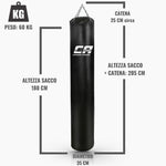 Sacco lungo Combat Arena Training PRO 60 Kg Nero-Combat Arena