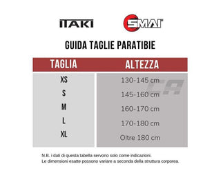 Paratibie Karate Kumite Itaki con parapiedi FIJLKAM art.413FIJ