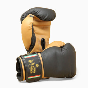 Guantoni Di Nardo con velcro 12 Oz Nero-ocra